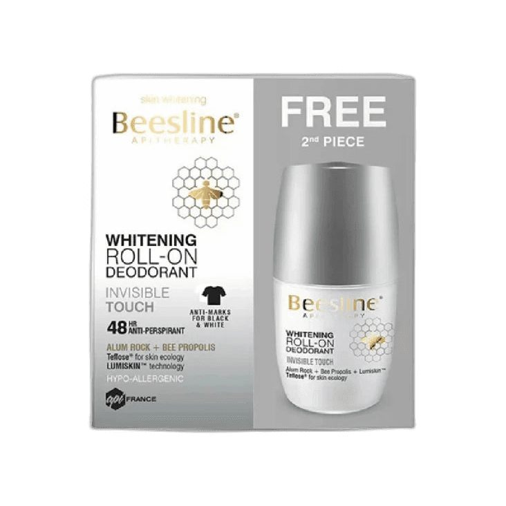 عرض 1+1 مجاناً, مزيل عرق رول أون لتفتيح البشرة, لمسة خفية