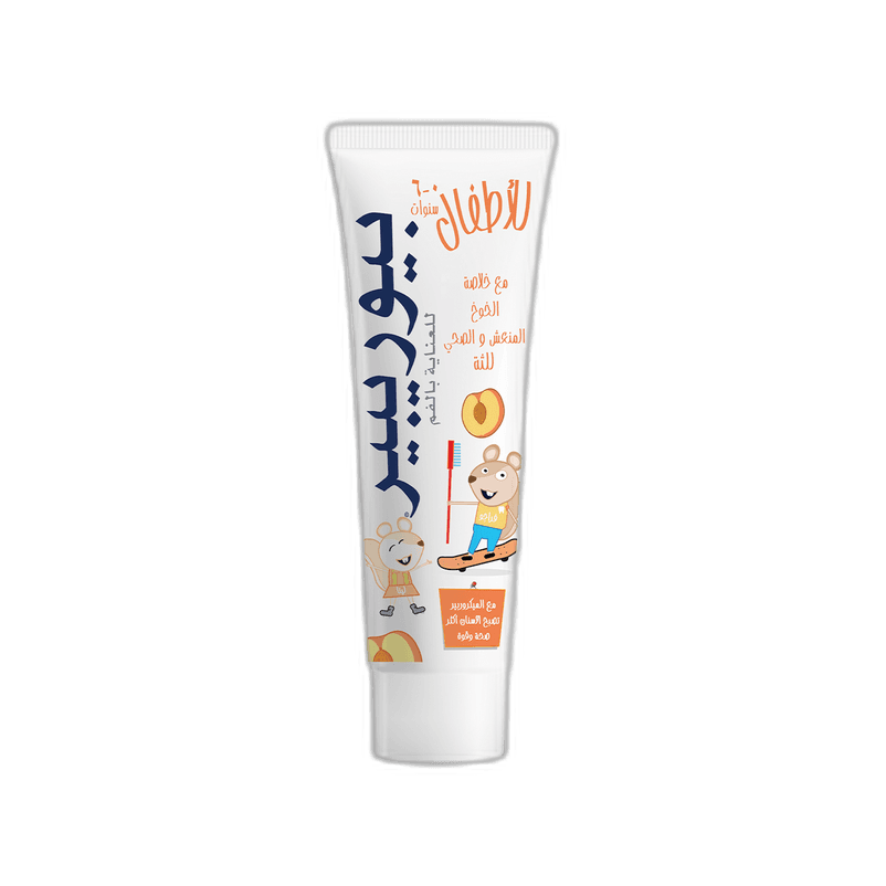 بيوريبير معجون أسنان للأطفال 0 إلى 6 سنوات, بنكهة الخوخ, 50 مل