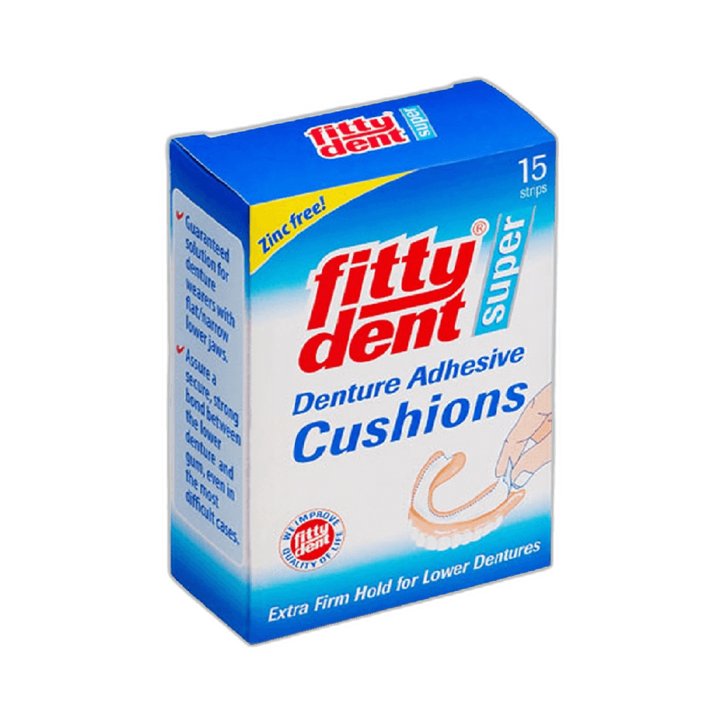 أشرطة لاصقة لتثبيت أطقم الأسنان المتحركة