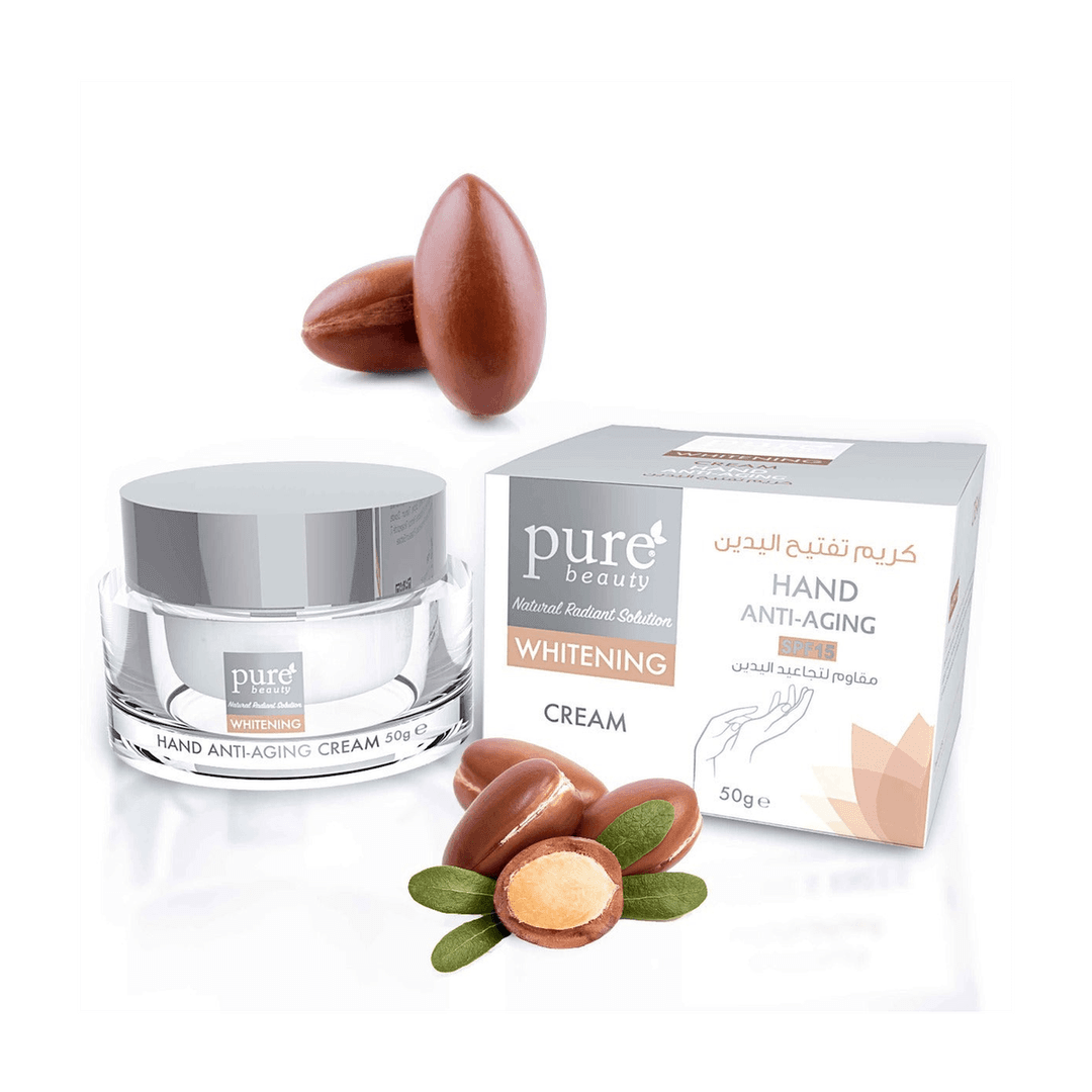 كريم تفتيح اليدين المقاوم للتجاعيد, بيور بيوتي, 50 جرام