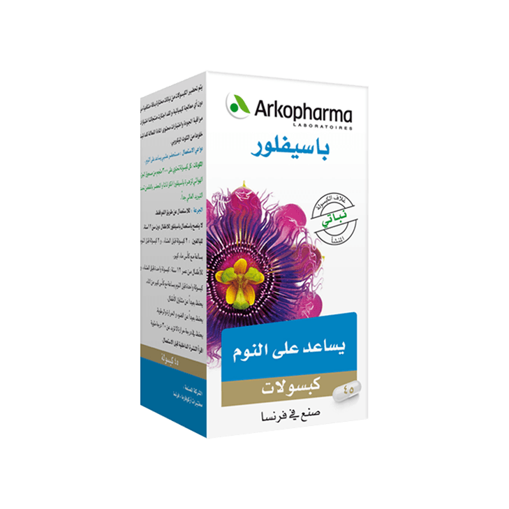 مكمل غذائي, باسيفلور كبسولات للمساعدة على النوم, 45 كبسولة, أركوفارما