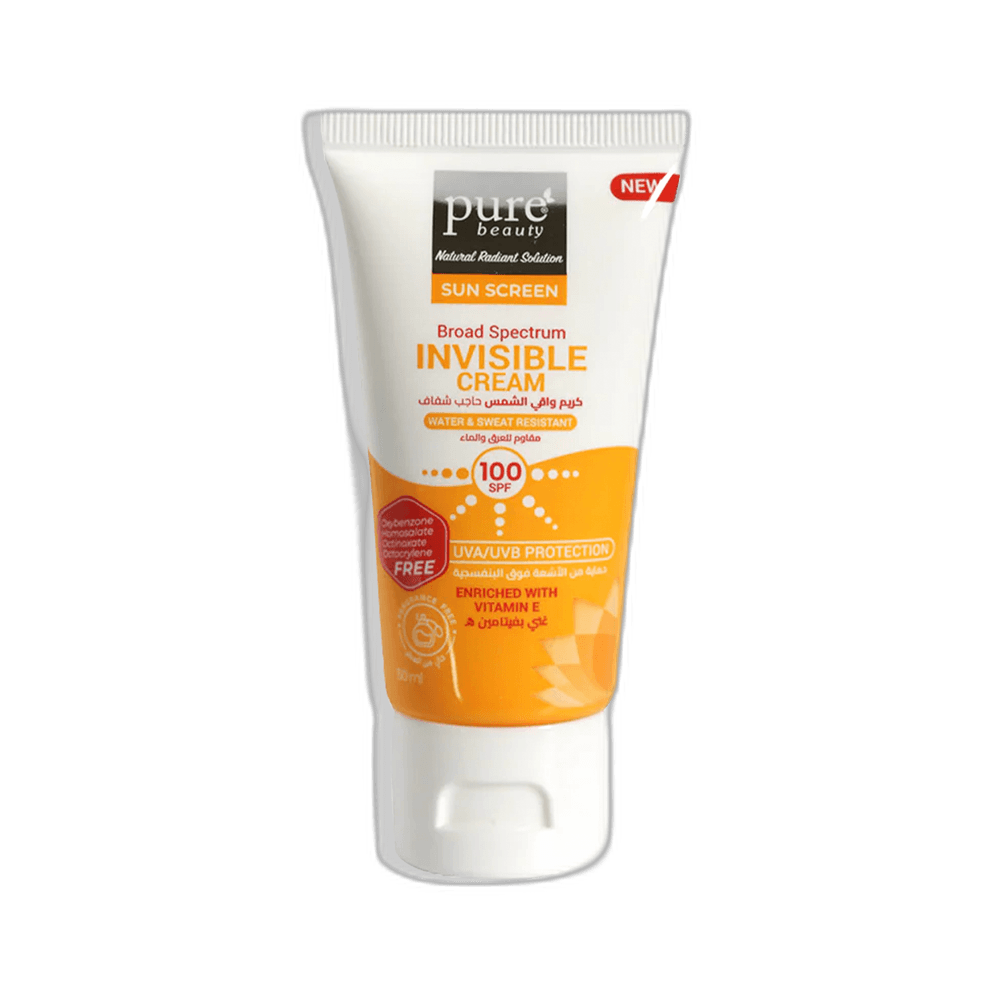كريم واقي الشمس إنفزبل, SPF 100, بيور بيوتي, 50 مل
