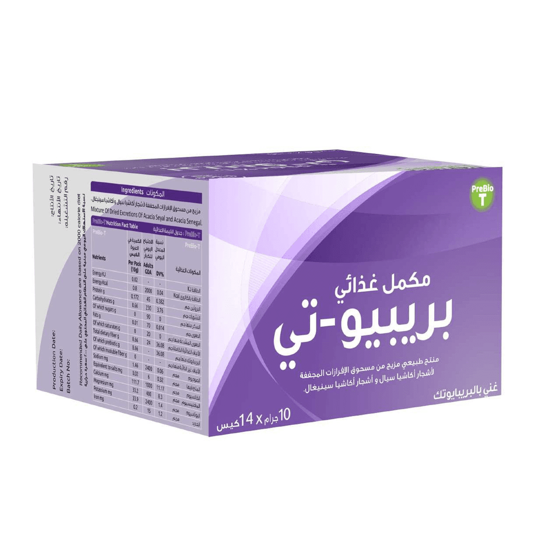 بيرفكت لايف بريبيو تي, بريبايوتيك غذاء طبيعي لبكتيريا نافعة, 14 ظرف